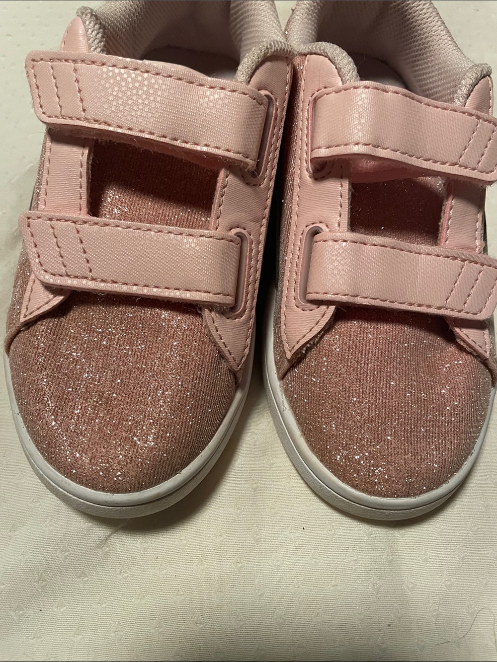 Puma Kids Pink Glitter Hook-and-Loop Sneakers